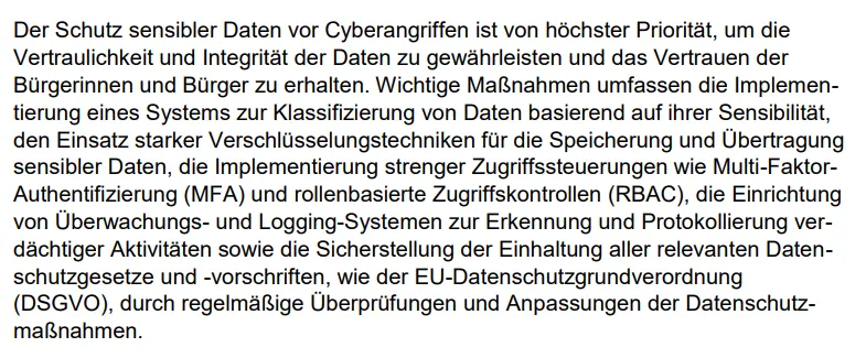 Abschnitt Cybersicherheit der IT-Strategie