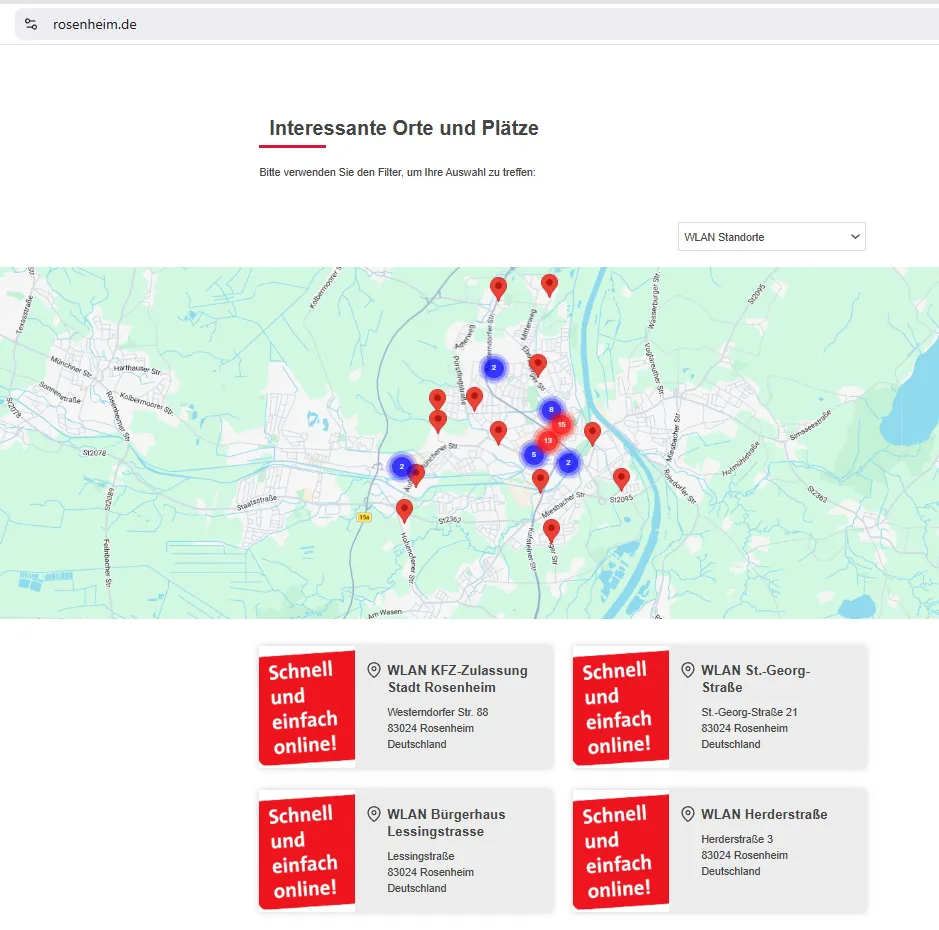 Standortansicht über showmystreet